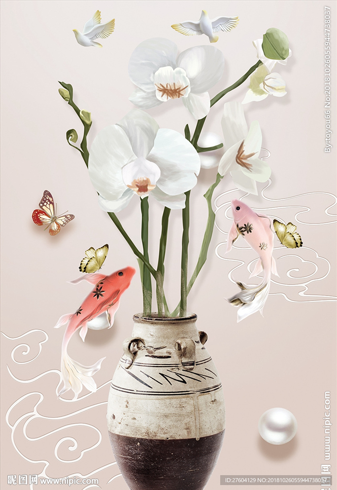 立体浮雕花卉装饰画