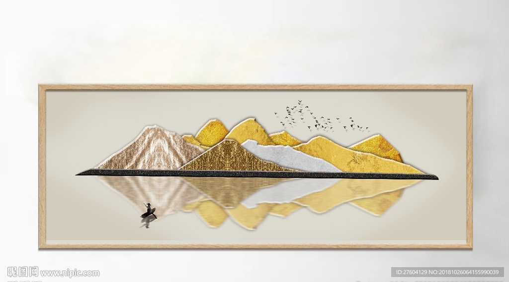 中国风山峦风景创意装饰画