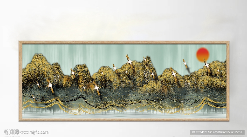 中国风古风山峦风景装饰画