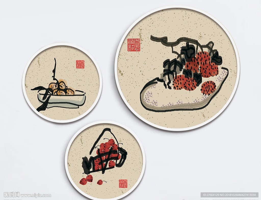 手绘民俗中国风创意装饰画