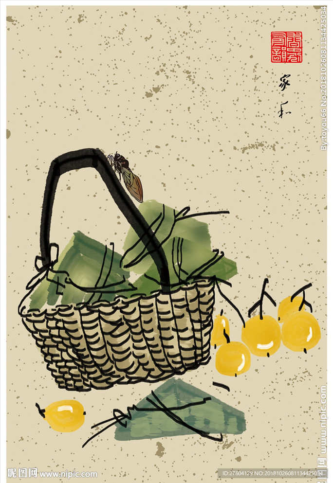 民俗静物中国风创意装饰画