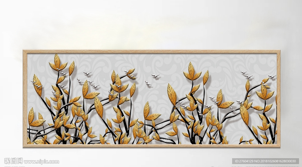 立体植物树叶创意装饰画