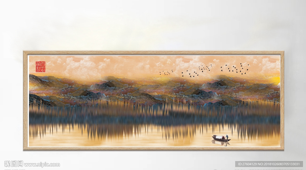 中国风山川风景创意装饰画