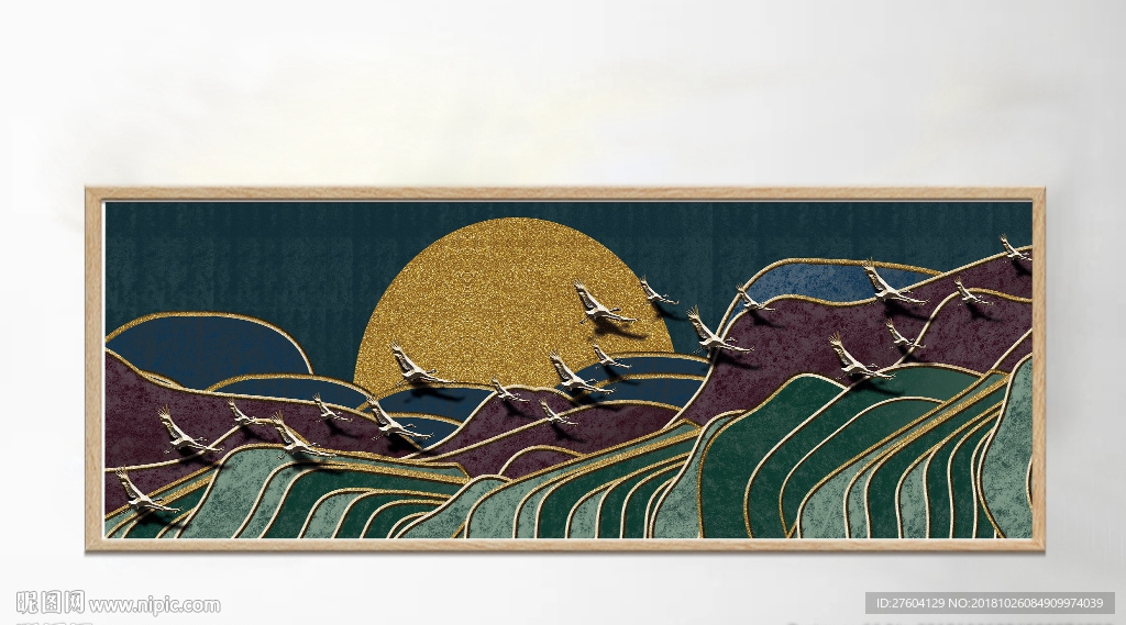 抽象中国风风景创意装饰画
