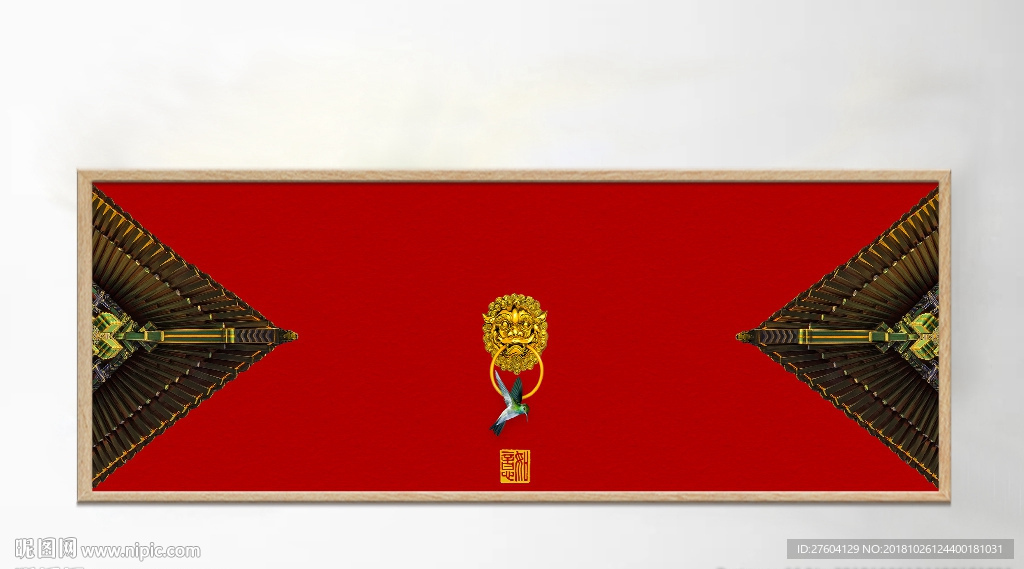 中国风故宫古建筑宫廷装饰画