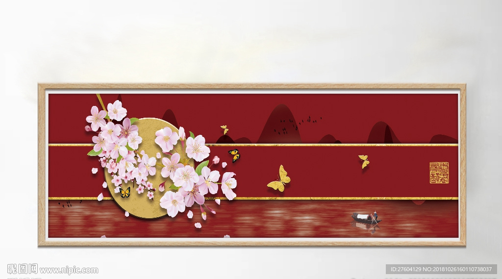 文艺立体中国风创意风景装饰画
