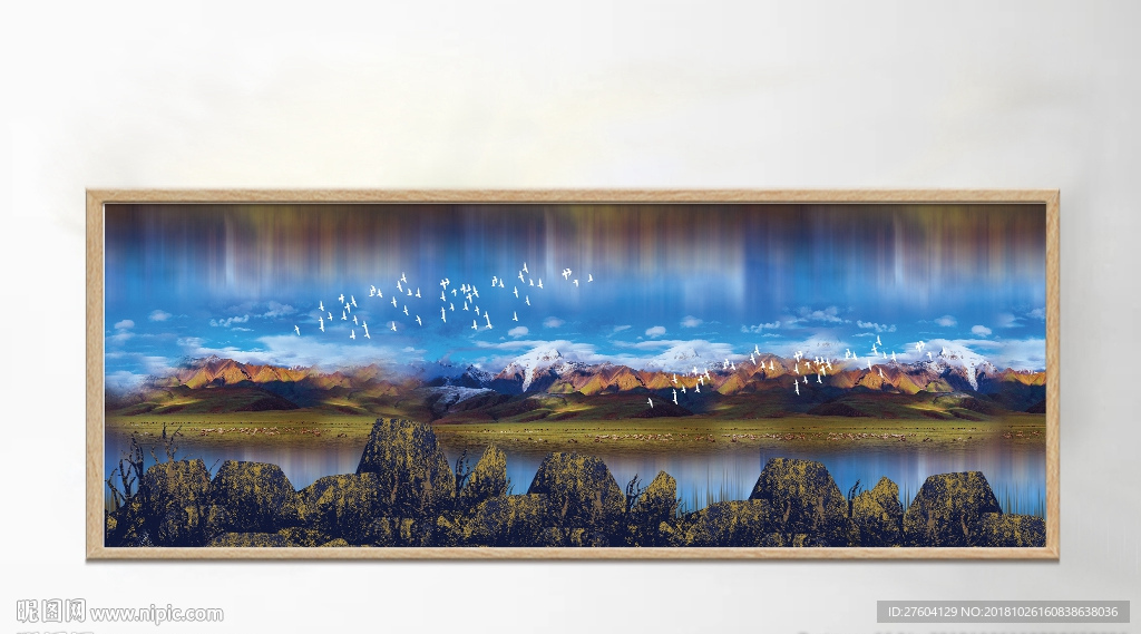 大气山峦风景创意装饰画