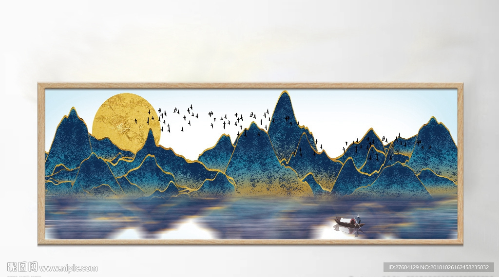 中国风山峦风景创意装饰画