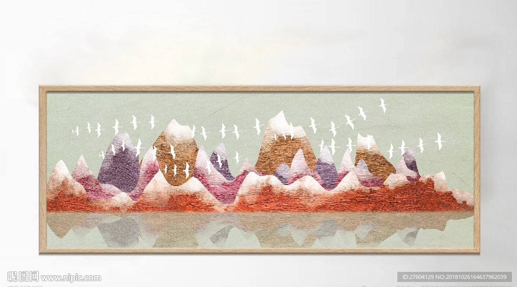 中式意境质感山水风光装饰画