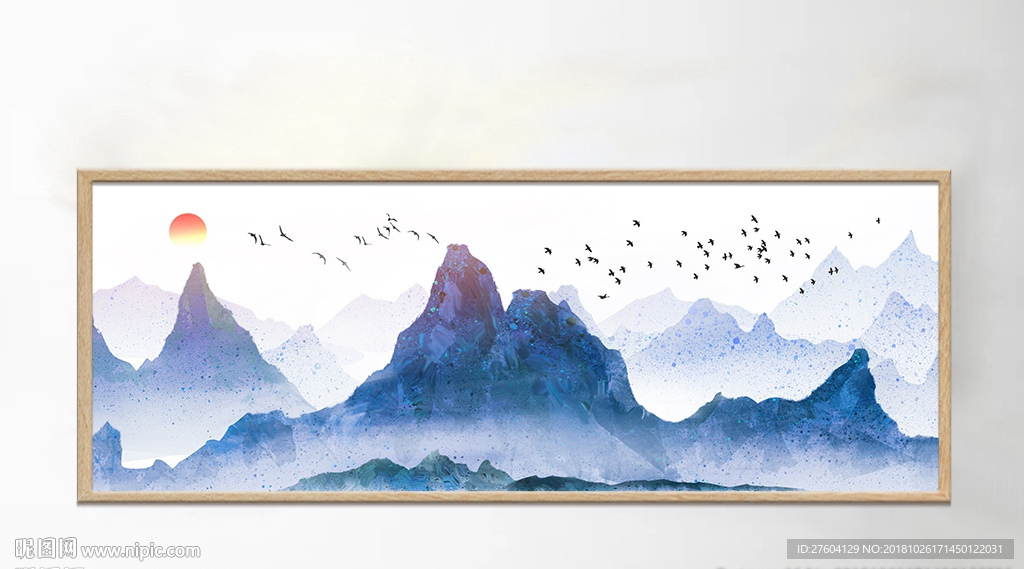 水墨唯美山水风景装饰画