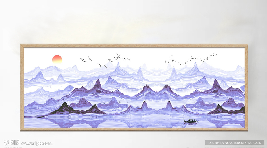 意境山水风景水墨唯美装饰画