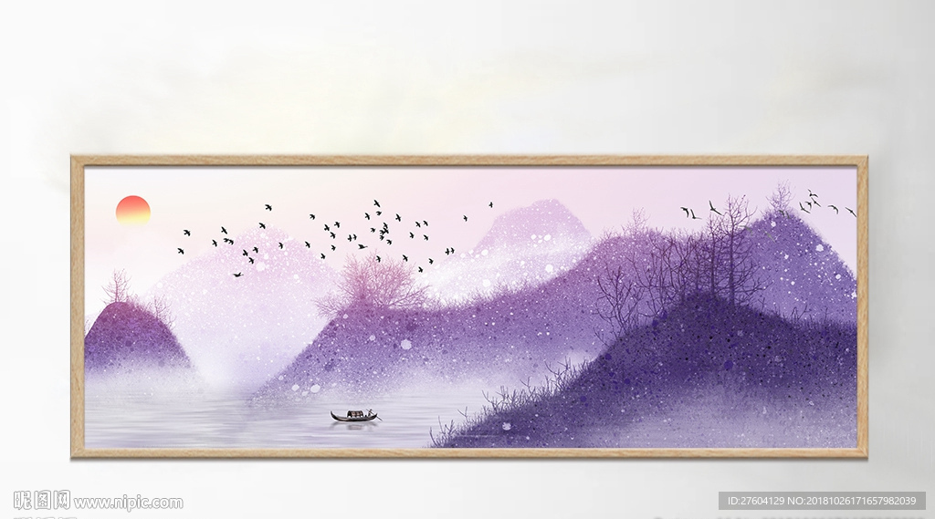 意境风景唯美水墨山水装饰画
