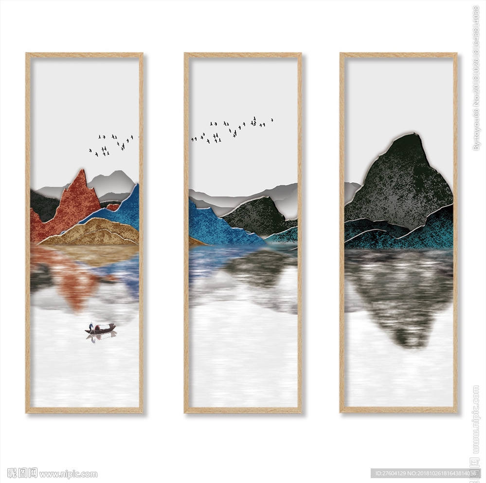 立体中国风山峦风景装饰画