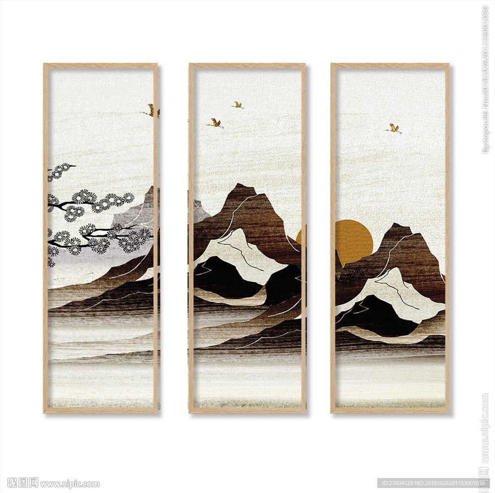 中国风山峰装饰画
