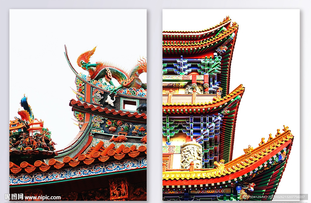 中国风古建筑风格装饰画