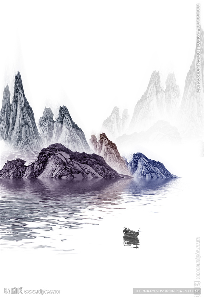 中式水墨山水装饰画