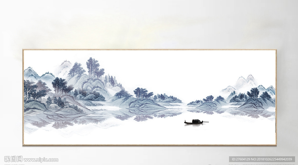 山水国画水墨风情装饰画