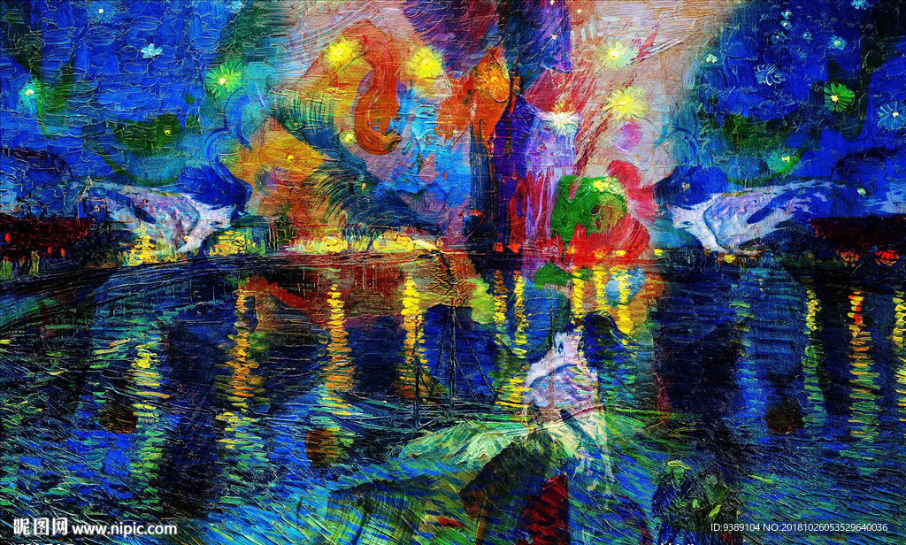 抽象油画