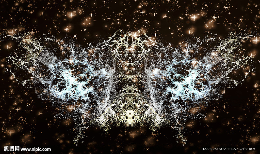梦幻水纹星空电视背景墙