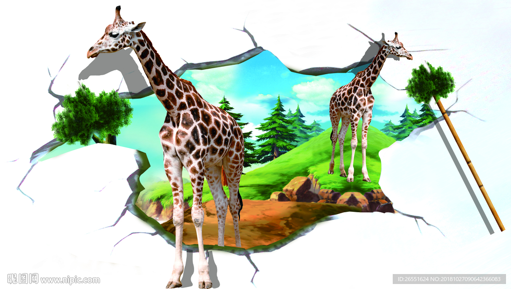 长劲鹿3D画