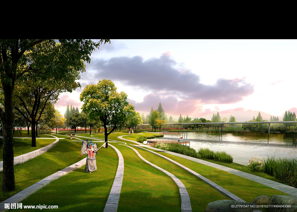 草地景观效果图