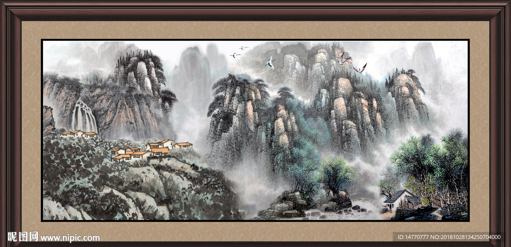 巨幅山水画 山水风景