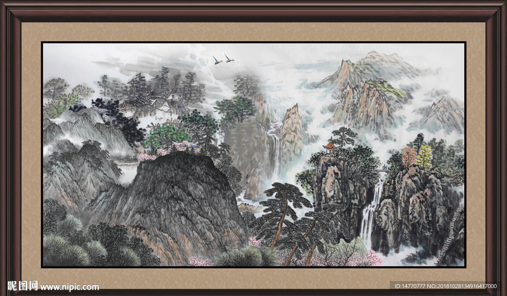巨幅山水画 山水风景