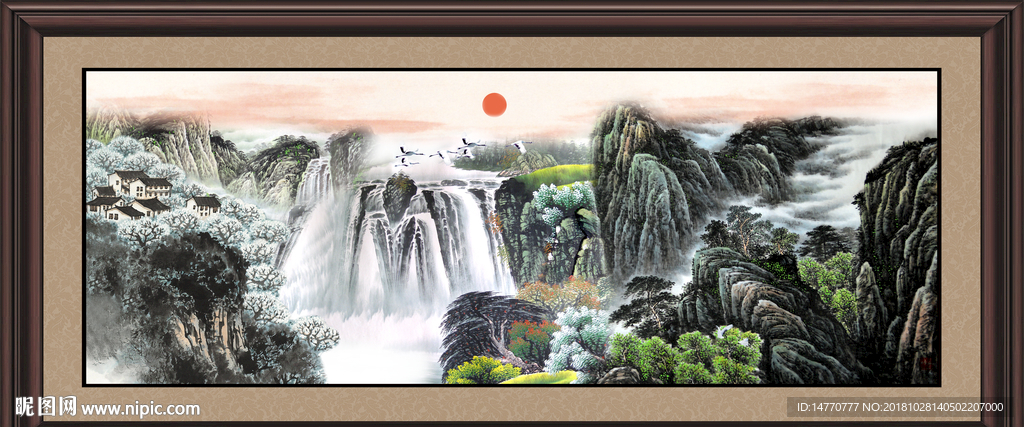 巨幅山水画 山水风景