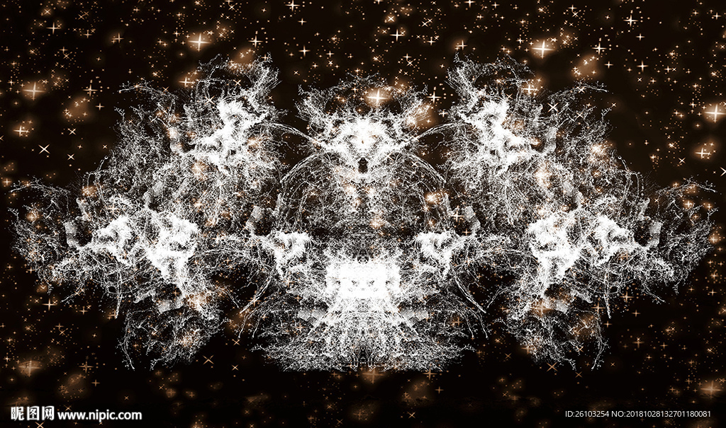 梦幻曲线水纹星空电视背景墙