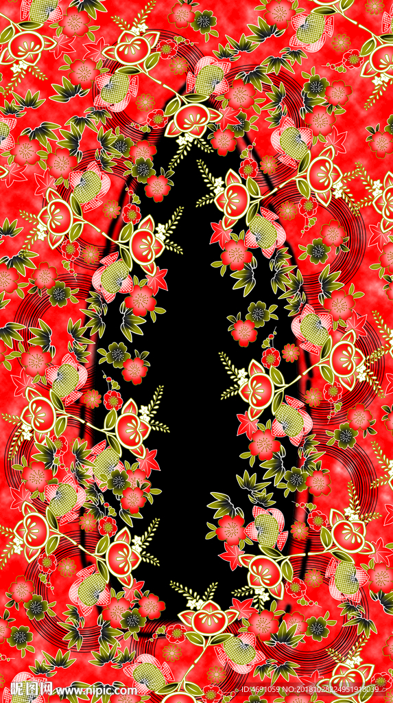 红色花圈