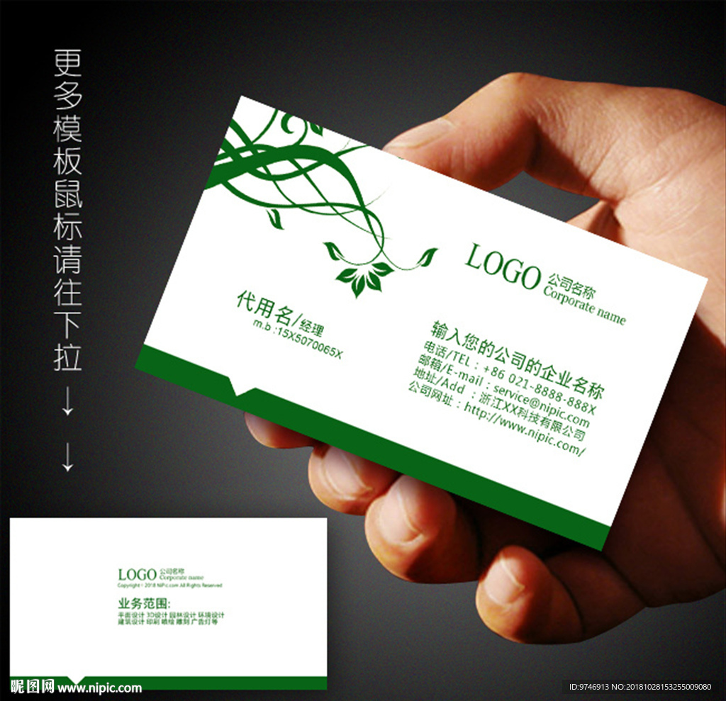 绿色名片