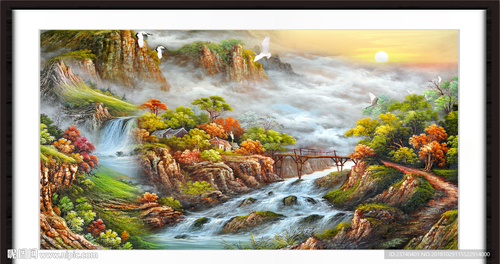 油画山水