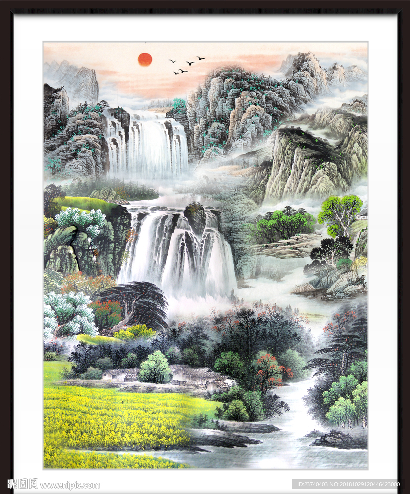 山水国画 巨幅山水 巨幅山水国
