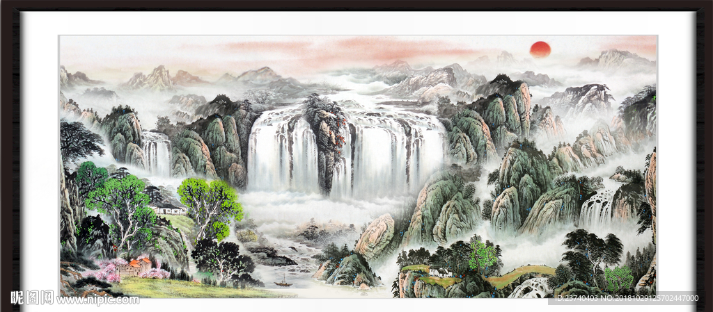 山水国画 巨幅山水 巨幅山水国