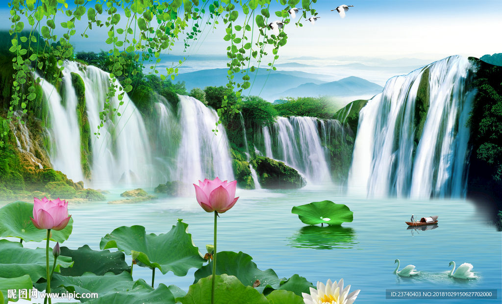 山水背景