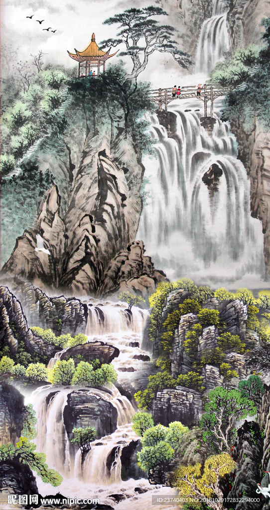 国画山水玄关