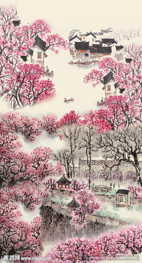 国画风景玄关