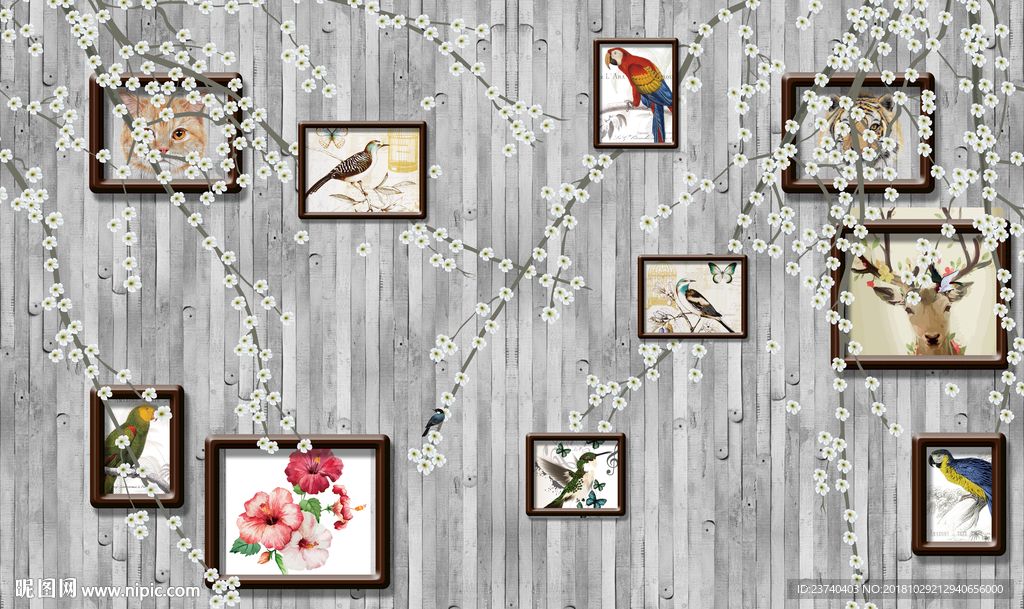 电视背景 简约背景墙 3d壁画