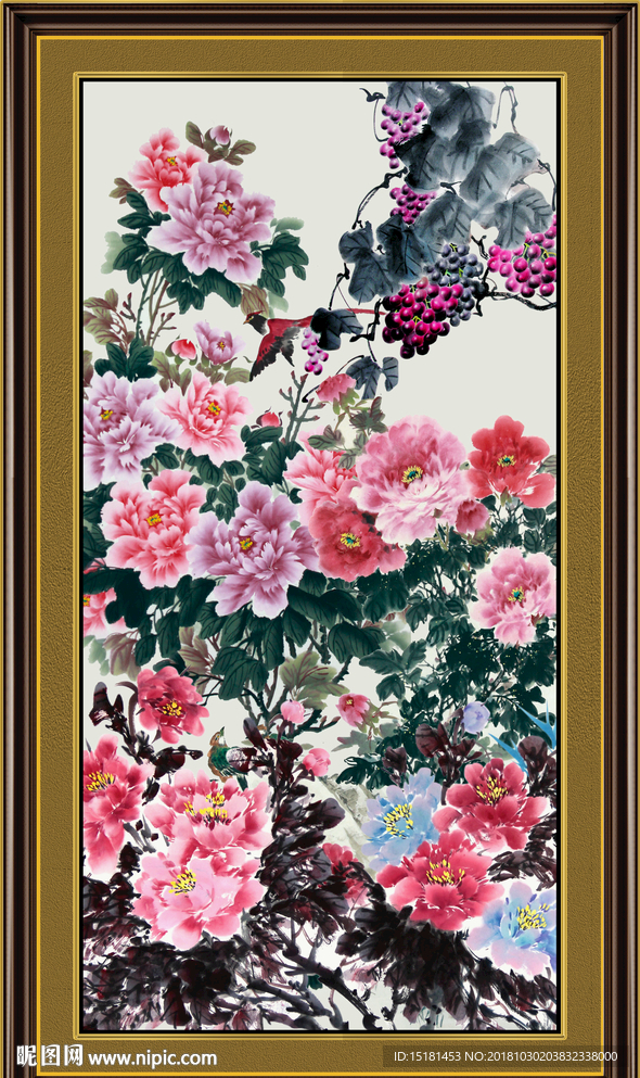 国画牡丹