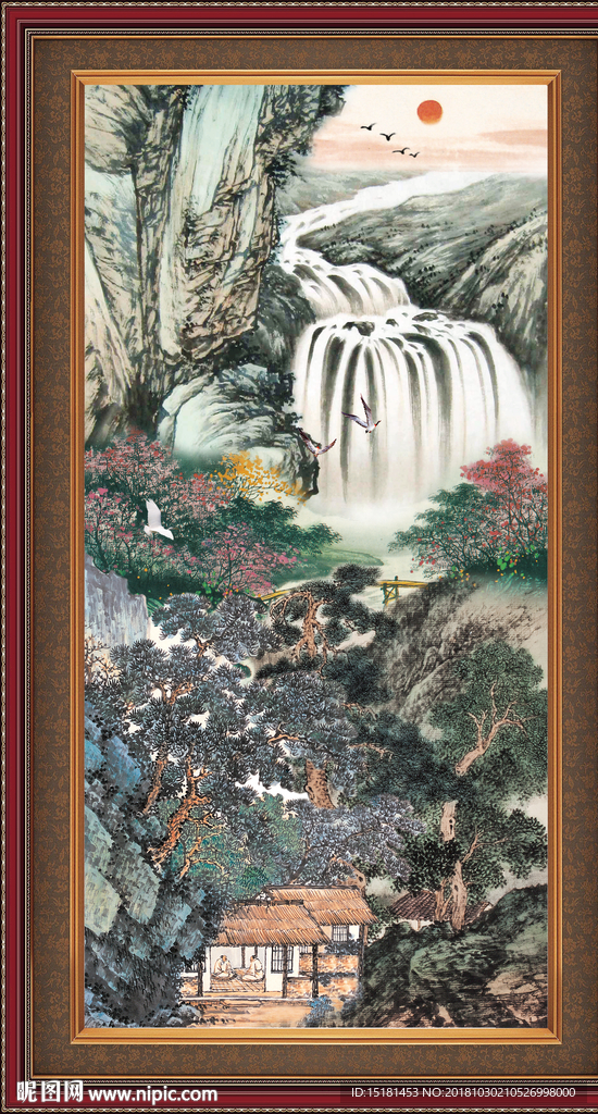 源远流长 瀑布 高山流水