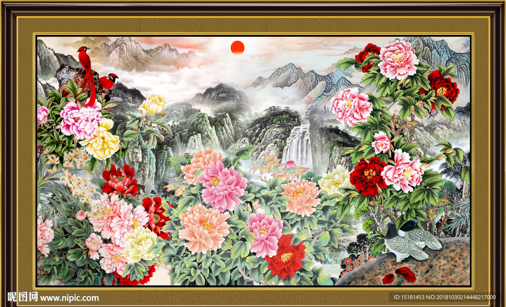 国画牡丹