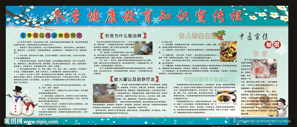 冬季健康教育知识宣传栏