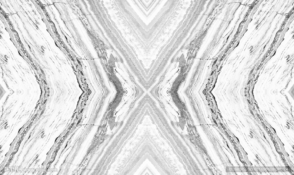 高清灰白拼花大理石电视背景墙