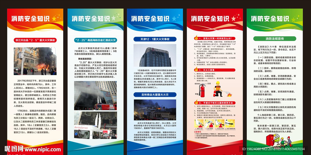 消防安全知识展架