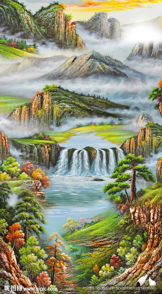 油画风景玄关