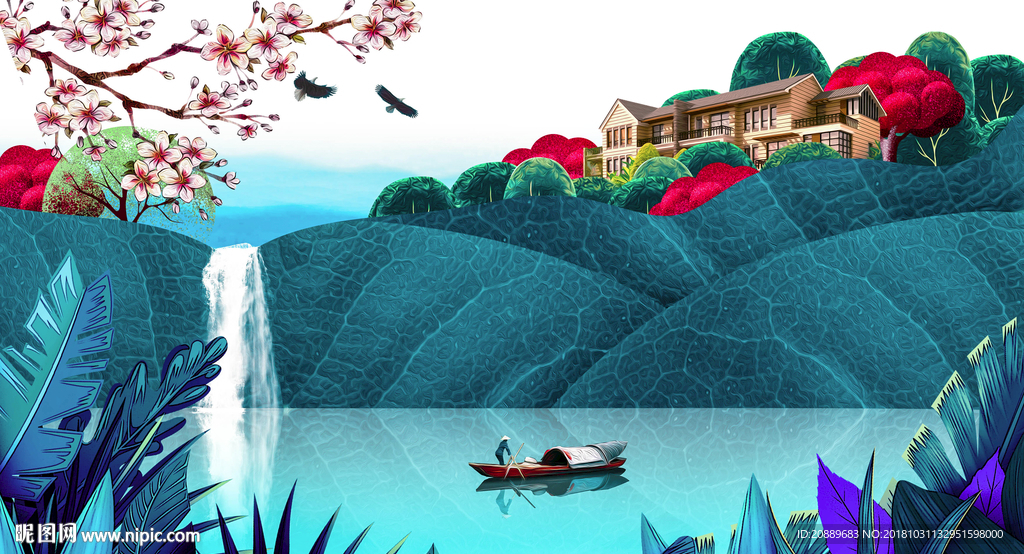 热带 植物 护肤品 化妆品 绿