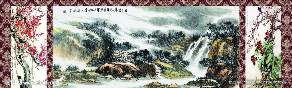 水墨山水画