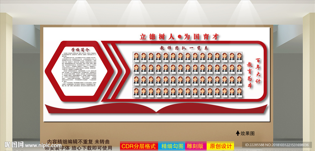 教师风采文化墙