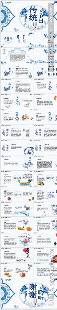 中国传统文化节日介绍PPT模板