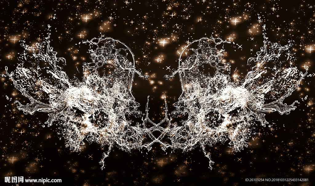 梦幻水纹星空电视背景墙